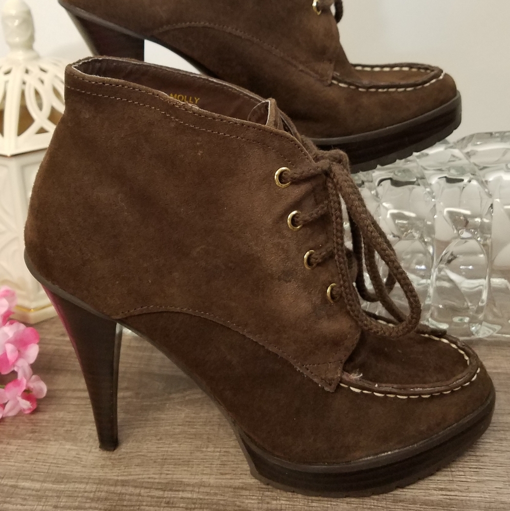 Envy Bootie Molly Oxford Genuine Suede 7.5